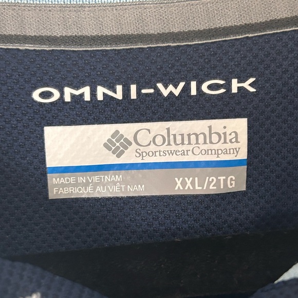 Columbia Omni Wick Light Blue Textured Athletic Knit Polo Shirt Men’s XXL - Picture 4 of 8
